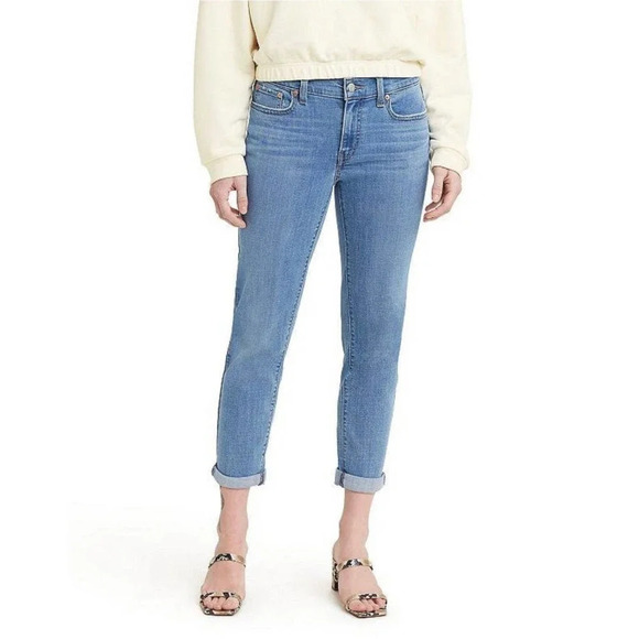 Levi’s Women's Blue Boyfriend Style Mid Rise Denim Jeans Size 30 - Picture 1 of 6